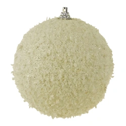 OEM ΧΡΙΣΤΟΥΓΕΝΝΙΑΤΙΚΗ ΜΠΑΛΑ DECOR ΛΕΥΚΗ ΜΕ ΧΙΟΝΙ 04.B0315-10 (10 ΕΚ.)