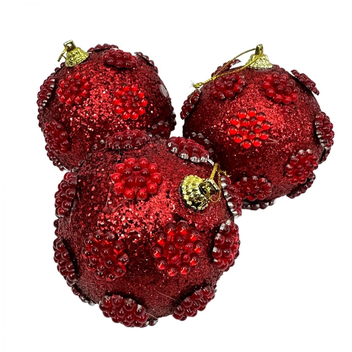 OEM 9ΤΕΜ ΜΠΑΛΕΣ ΧΡΙΣΤΟΥΓΕΝΝΙΑΤΙΚΕΣ 8ΕΚ ΚΟΚΚΙΝΕΣ ΣΤΑΦΥΛΙ ΣΕ ΒΑΖΟ 14645