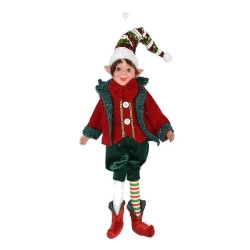 OEM CHRISTMAS ELF STUFFED DOLL WITH SEQUINS 96612 (46 CM)