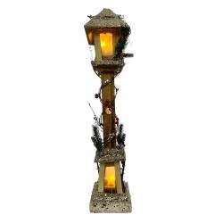OEM CHRISTMAS ILLUMINATED WOODEN LANTERN 61 CM 66243