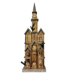OEM CHRISTMAS LIGHTED WOODEN HOUSE 85 CΜ 66259