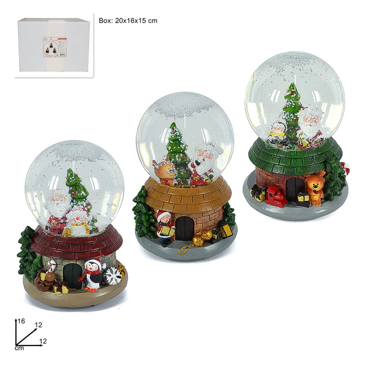 OEM CHRISTMAS SNOWBALL 16 CM 5384/5386/5387