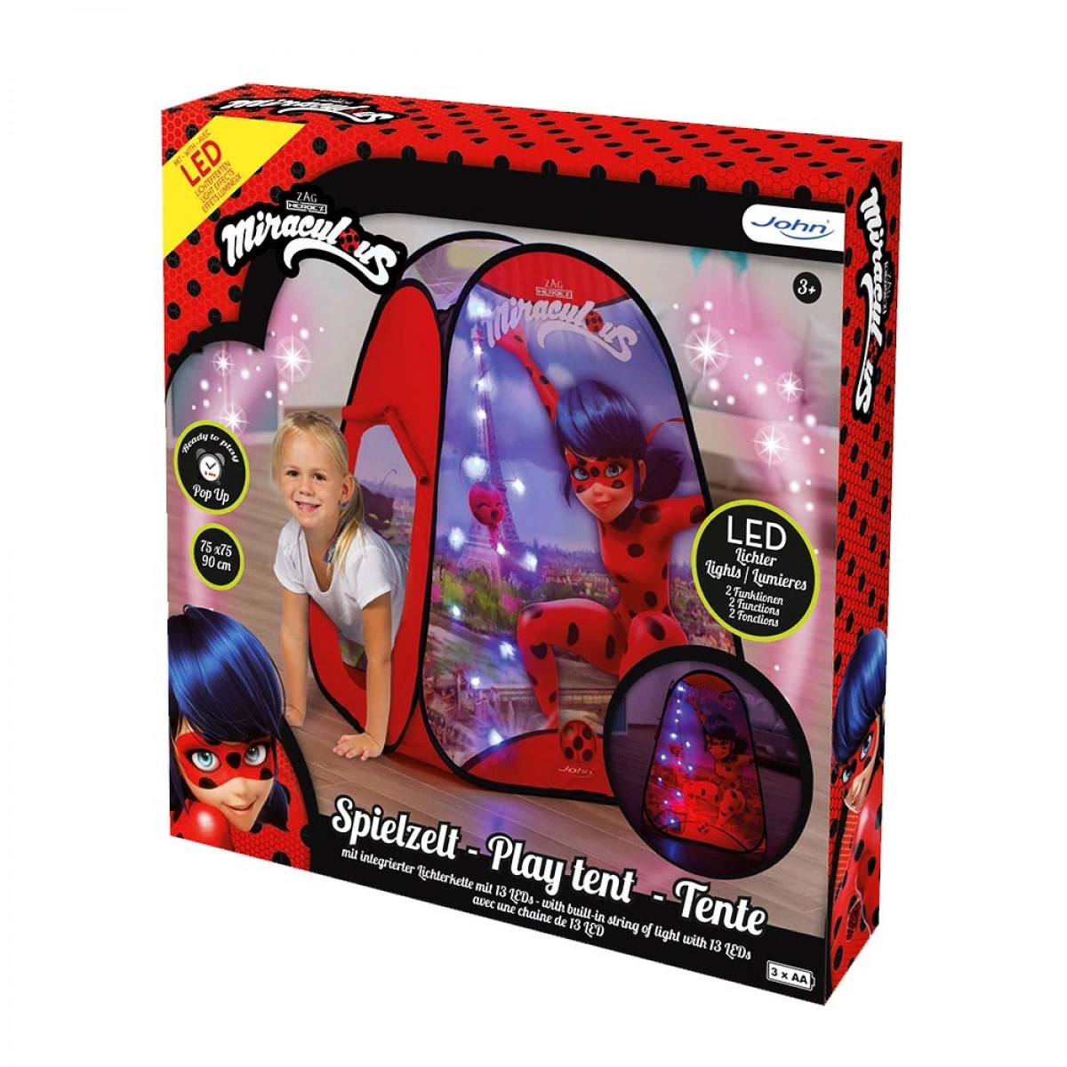 OEM JOHN ΣΚΗΝΗ POP UP LADYBUG ΦΩΤΙΖΟΜΕΝΗ 76012