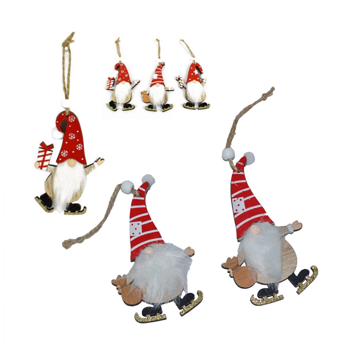 OEM ORNAMENT WOODEN ELF (3 DESIGNS) 21039631