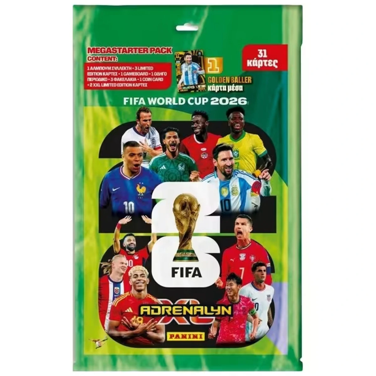 PANINI ANDRENALYN XL:FIFA WORLD CUP 2026 MEGA STARTER PACK PA.AL.WC.226