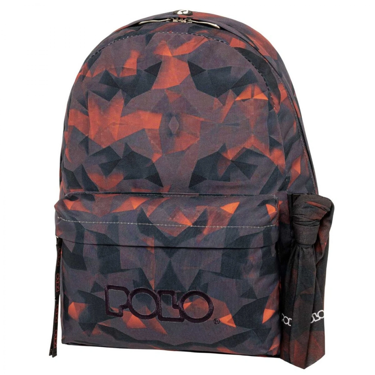 POLO ΣΧΟΛΙΚΗ ΤΣΑΝΤΑ ΠΛΑΤΗΣ ΜΟΝΗ SCARF SHAPES - BLACK & RED 8337