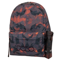 POLO ΣΧΟΛΙΚΗ ΤΣΑΝΤΑ ΠΛΑΤΗΣ ΜΟΝΗ SCARF SHAPES - BLACK & RED 8337