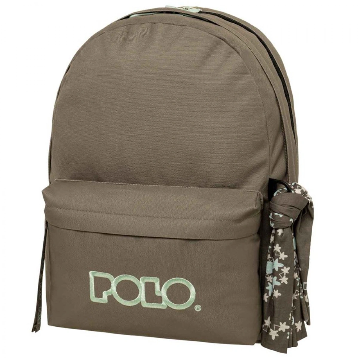 POLO ΣΧΟΛΙΚΗ ΤΣΑΝΤΑ ΠΛΑΤΗΣ ORIGINAL DOUBLE SCARF - ASH & TURQUOISE 2759