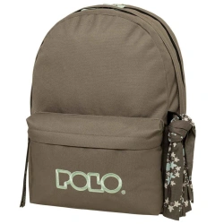 POLO ΣΧΟΛΙΚΗ ΤΣΑΝΤΑ ΠΛΑΤΗΣ ORIGINAL DOUBLE SCARF - ASH & TURQUOISE 2759