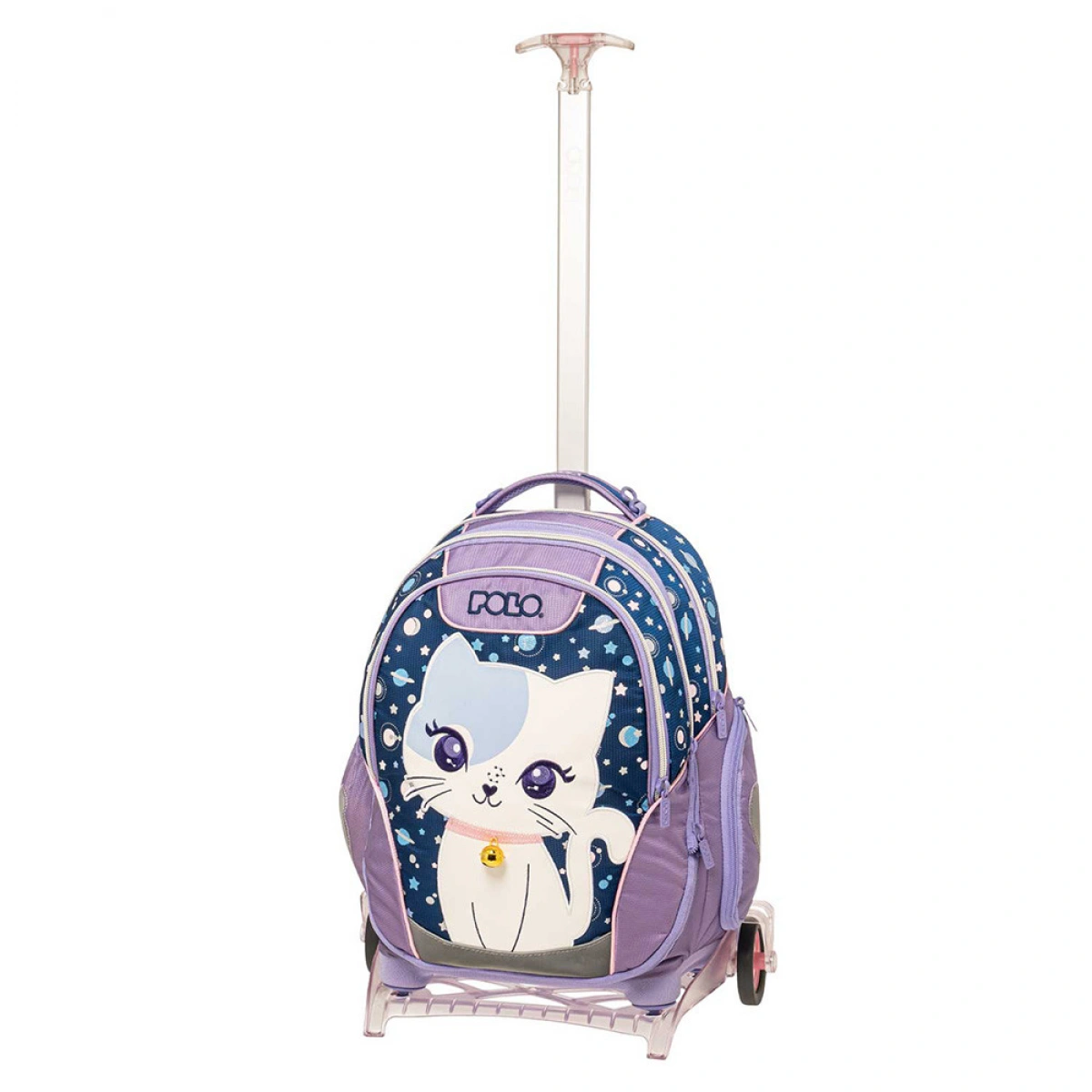 POLO ΣΧΟΛΙΚΗ ΤΣΑΝΤΑ TROLLEY REEL ΑΠΟΣΠΩΜΕΝΟ - SPACE CAT 8348