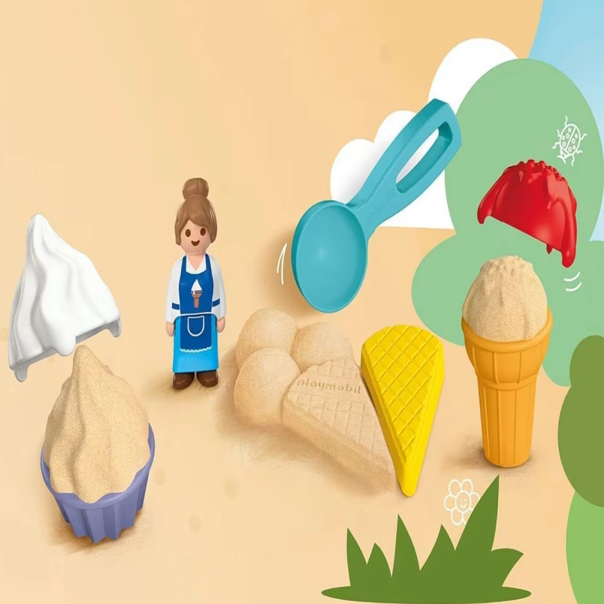 PLAYMOBIL PB JUNIOR  ΠΑΙΧΝΙΔΙΑ ΣΤΗΝ ΑΜΜΟ ΜΕ ΤΗΝ ΖΑΧΑΡΟΠΛΑΣΤΡΙΑ  72006