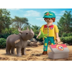 PLAYMOBIL DUO PACK ΦΡΟΝΤΙΣΤΗΣ ΖΩΩΝ ΚΑΙ ΡΙΝΟΚΕΡΟΣ 72025