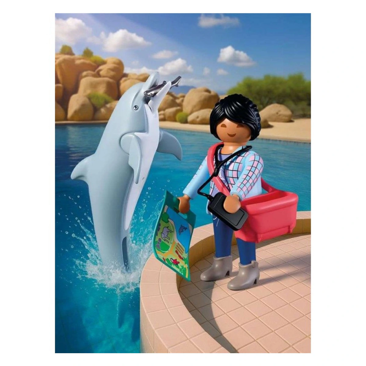 PLAYMOBIL PB ΔΕΛΦΙΝΙ ΚΑΙ ΕΠΙΣΚΕΠΤΗΣ ΠΑΡΚΟΥ  72091