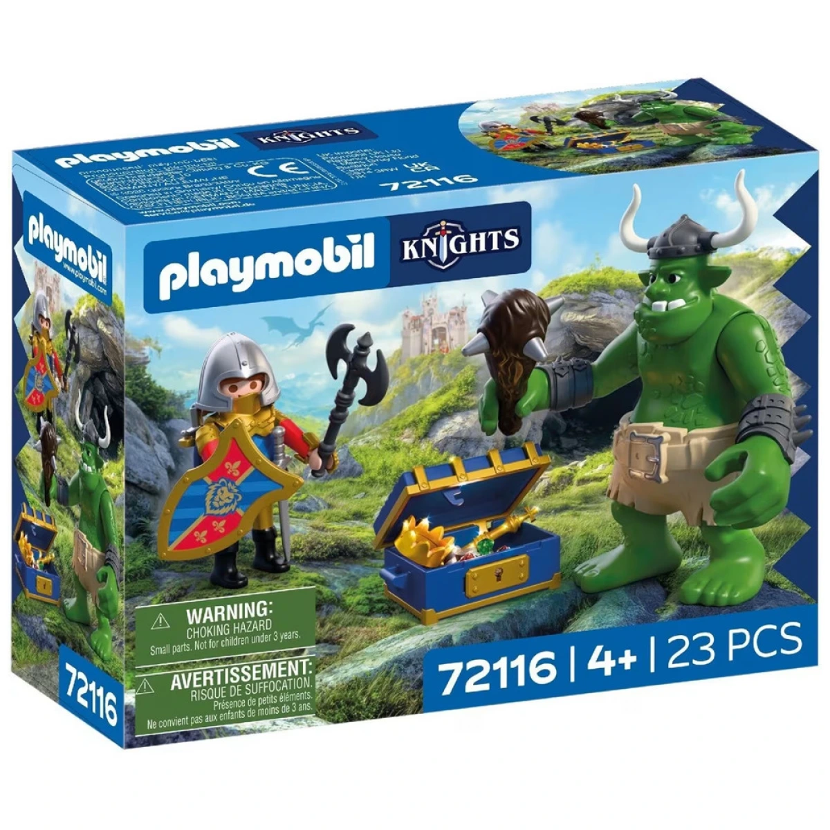 PLAYMOBIL ΛΕΟΝΤΟΚΑΡΔΟΣ ΙΠΠΟΤΗΣ ΚΑΙ ΤΡΟΛ ΜΕ ΘΗΣΑΥΡΟ 72116
