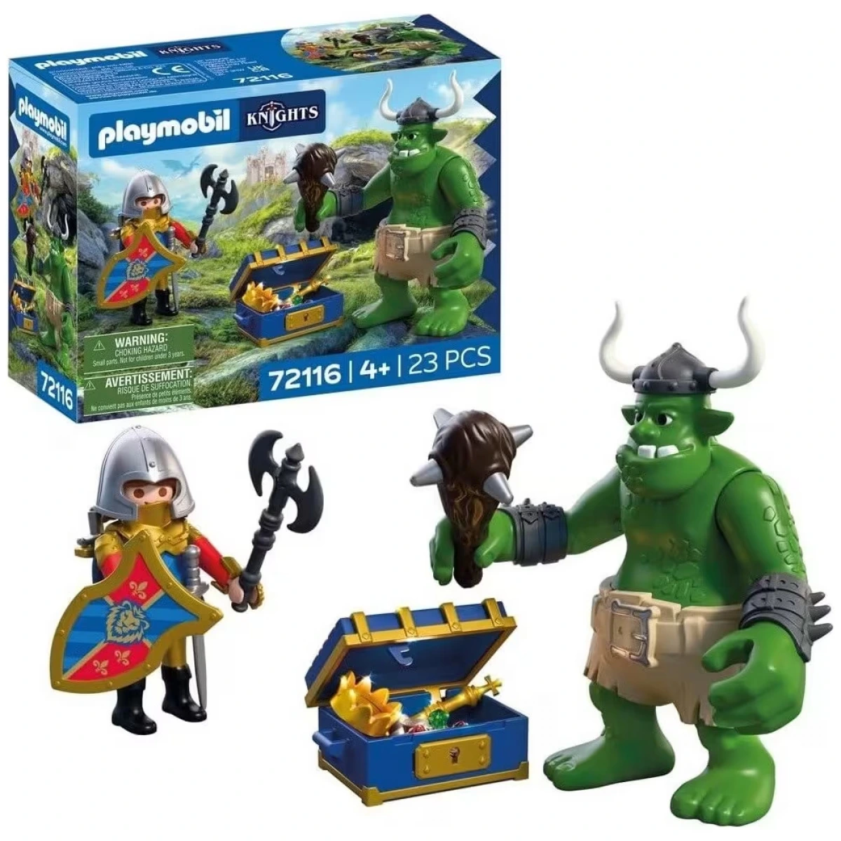 PLAYMOBIL ΛΕΟΝΤΟΚΑΡΔΟΣ ΙΠΠΟΤΗΣ ΚΑΙ ΤΡΟΛ ΜΕ ΘΗΣΑΥΡΟ 72116