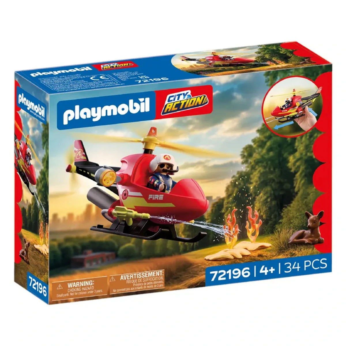 PLAYMOBIL ΕΛΙΚΟΠΤΕΡΟ ΠΥΡΟΣΒΕΣΤΙΚΗΣ 72196