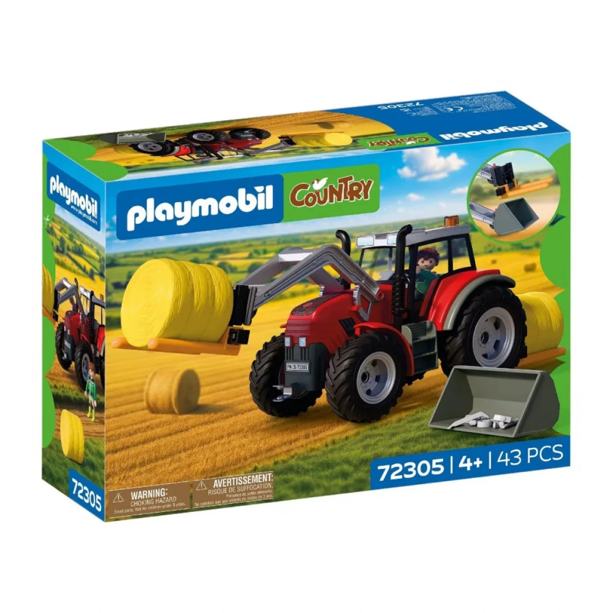 PLAYMOBIL ΜΕΓΑΛΟ ΤΡΑΚΤΕΡ ΜΕ ΜΠΑΛΕΣ ΣΑΝΟΥ 72305