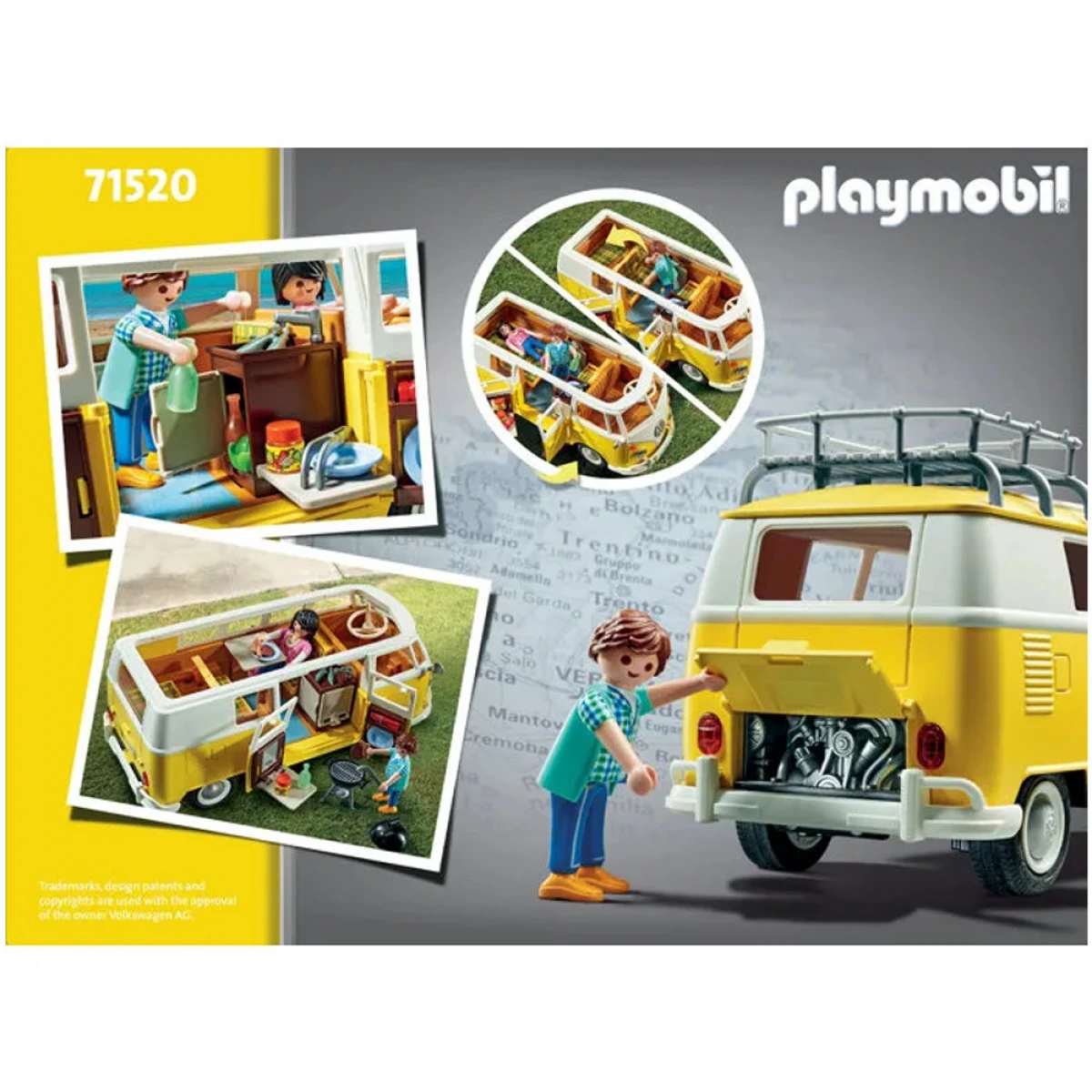PLAYMOBIL VOLKSWAGEN T1 CAMPING BUS - ΚΙΤΡΙΝΟ 71520