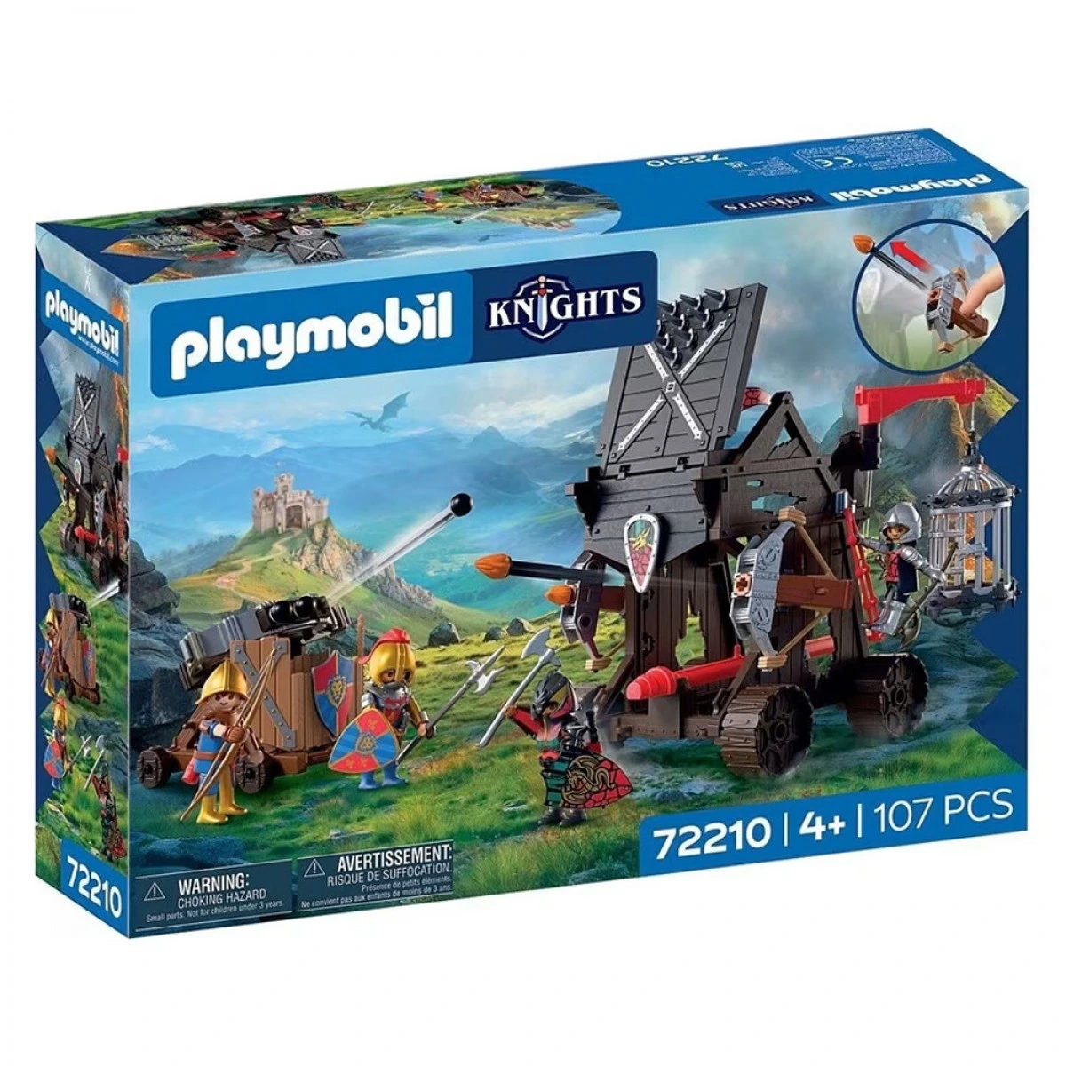 PLAYMOBIL ΠΟΛΙΟΡΚΗΤΙΚΟΣ ΠΥΡΓΟΣ ΙΠΠΟΤΩΝ ΔΡΑΚΟΥ 72210