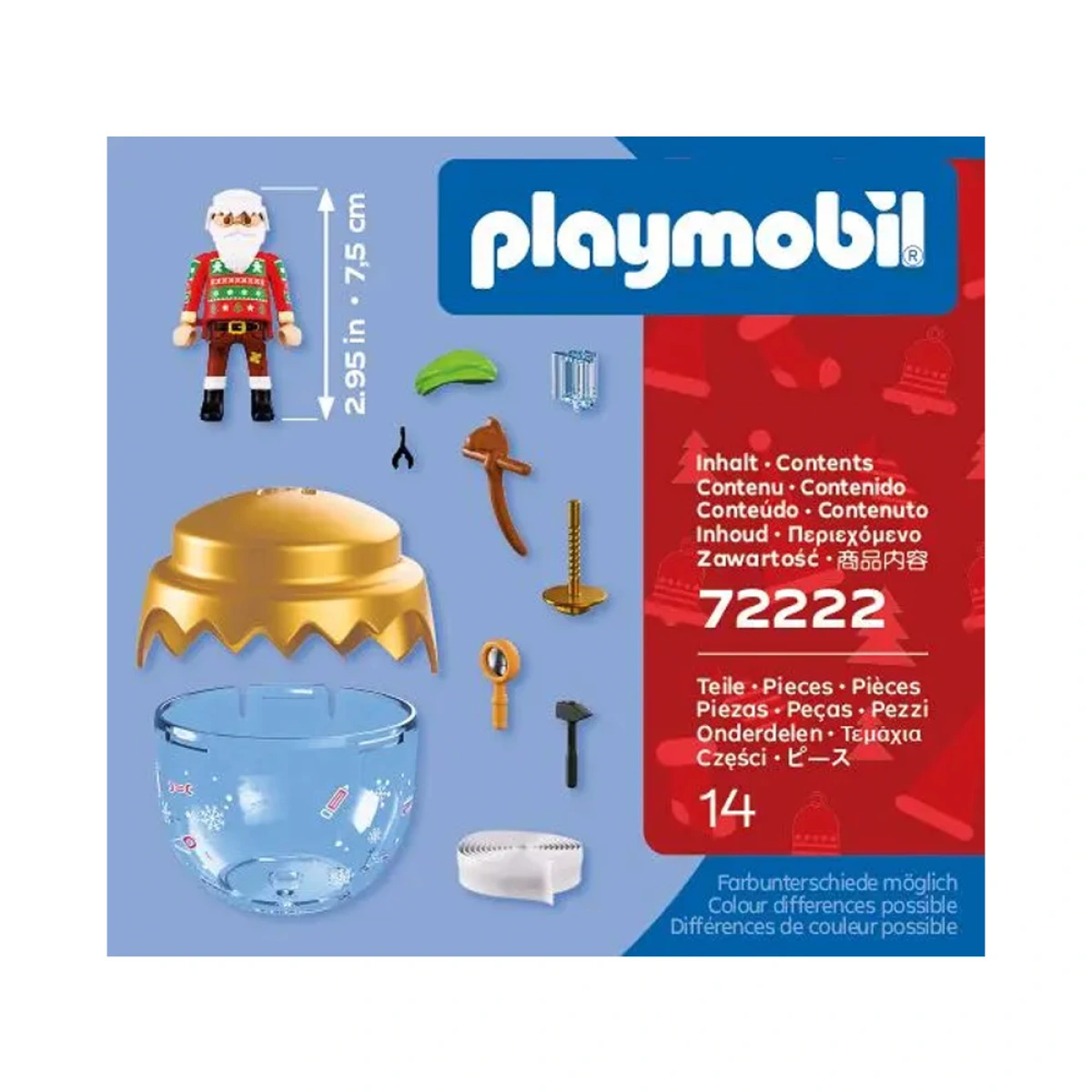 PLAYMOBIL XMAS ΜΠΑΛΑ ΑΗ ΒΑΣΙΛΗΣ ΣΧΕΔΙΑΣΤΗΣ ΠΑΙΧΝΙΔΙΟΥ 72222