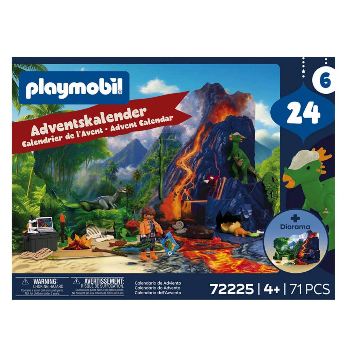 PLAYMOBIL XMAS ΗΜΕΡΟΛΟΓΙΟ : ΠΕΡΙΠΕΤΕΙΑ ΣΤΟ ΝΗΣΙ ΤΩΝ ΔΕΙΝΟΣΑΥΡΩΝ 72225