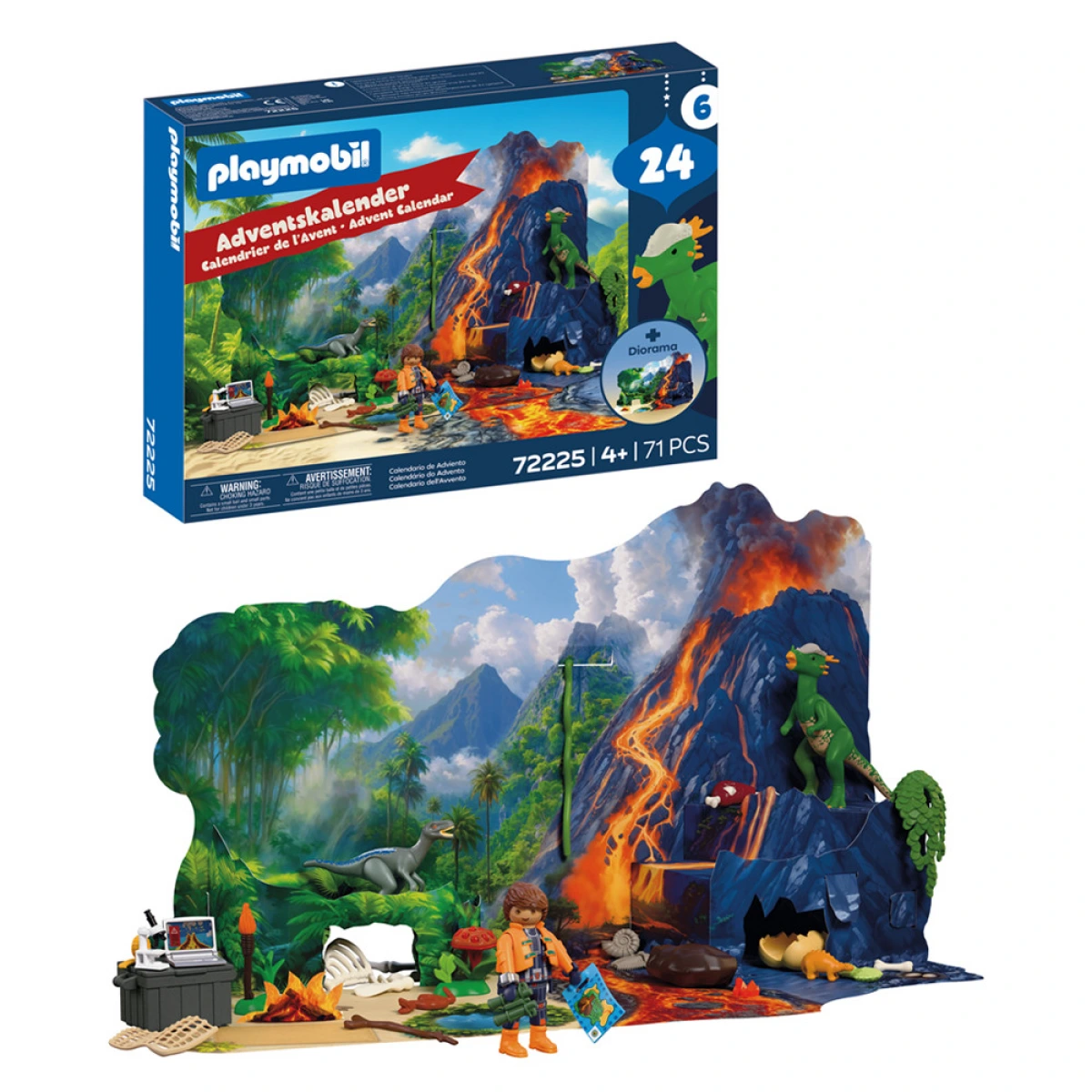 PLAYMOBIL XMAS ΗΜΕΡΟΛΟΓΙΟ : ΠΕΡΙΠΕΤΕΙΑ ΣΤΟ ΝΗΣΙ ΤΩΝ ΔΕΙΝΟΣΑΥΡΩΝ 72225