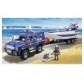 PLAYMOBIL POLICE VEHICLE WITH SPEEDBOAT 5187