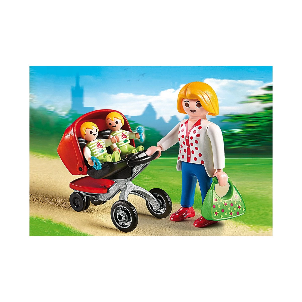 PLAYMOBIL ΜΑΜΑ ΜΕ ΔΙΔΥΜΑ ΚΑΙ ΚΑΡΟΤΣΑΚΙ 5573