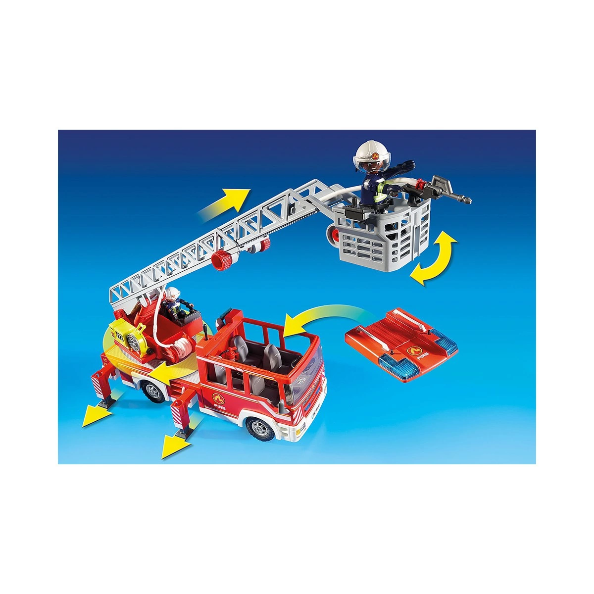 PLAYMOBIL ΟΧΗΜΑ ΠΥΡΟΣΒΕΣΤΙΚΗΣ ΜΕ ΣΚΆΛΑ ΚΑΙ ΚΑΛΑΘΙ ΔΙΑΣΩΣΗΣ 9463