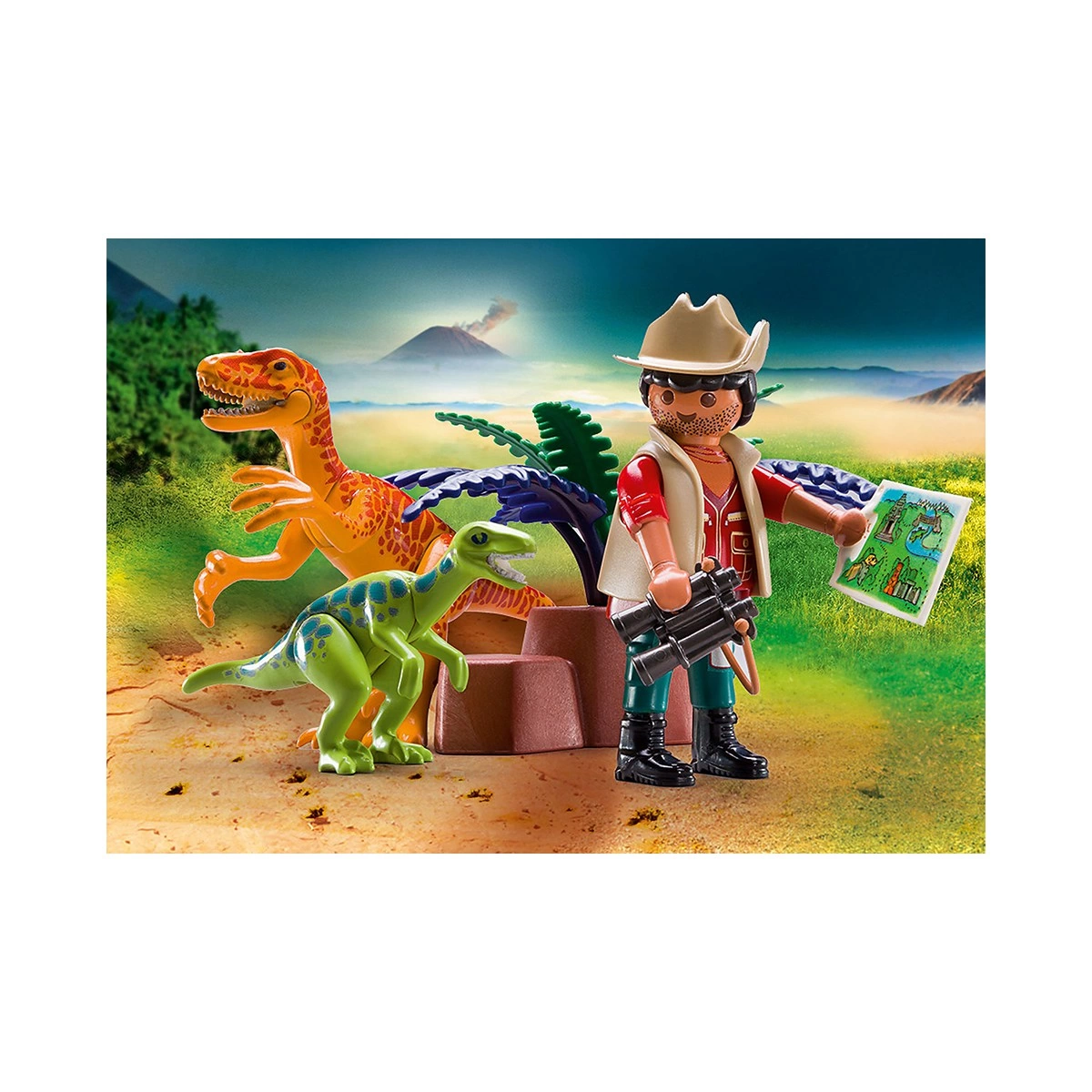 PLAYMOBIL PLAYMOBIL ΒΑΛΙΤΣΑΚΙ ΕΞΕΡΕΥΝΗΤΗΣ ΚΑΙ ΔΕΙΝΟΣΑΥΡΟΙ 70108