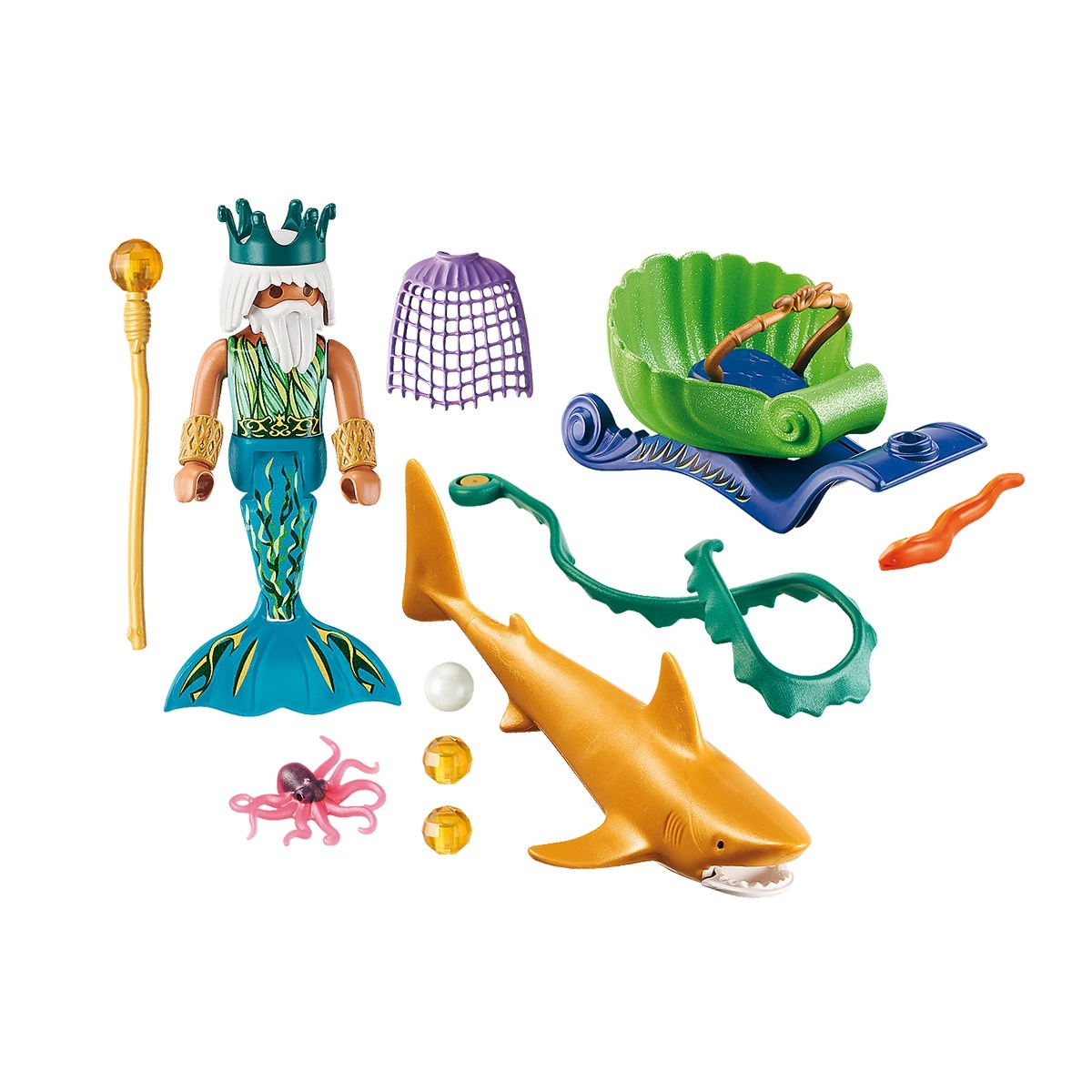 PLAYMOBIL ΒΑΣΙΛΙΑΣ ΘΑΛΑΣΣΑΣ ΜΕ ΑΜΑΞΑ ΚΑΡΧΑΡΙΑ 70097