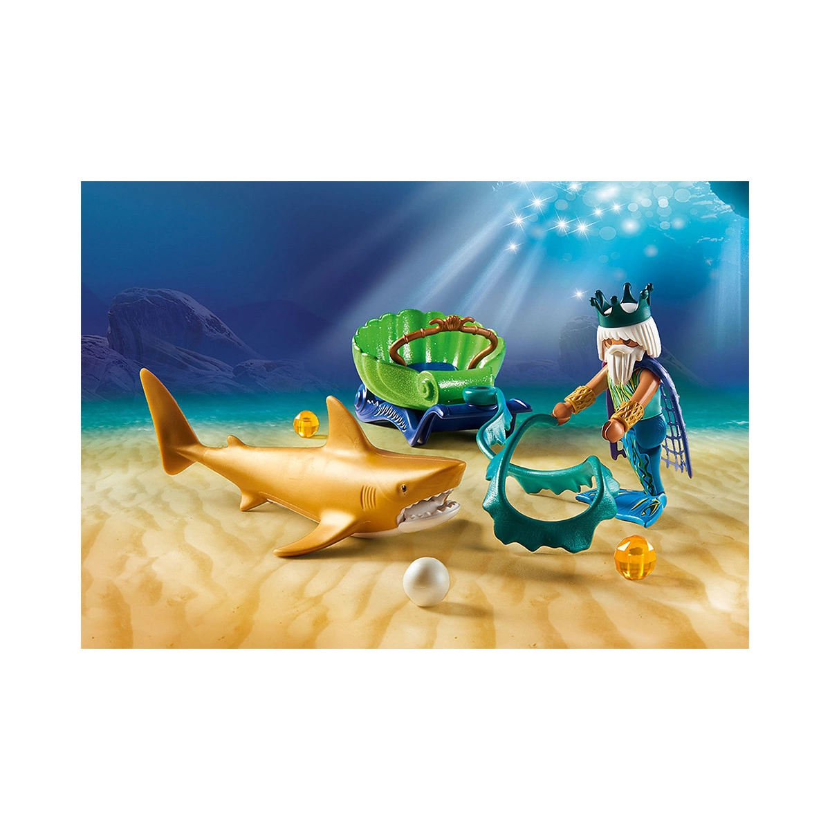 PLAYMOBIL ΒΑΣΙΛΙΑΣ ΘΑΛΑΣΣΑΣ ΜΕ ΑΜΑΞΑ ΚΑΡΧΑΡΙΑ 70097