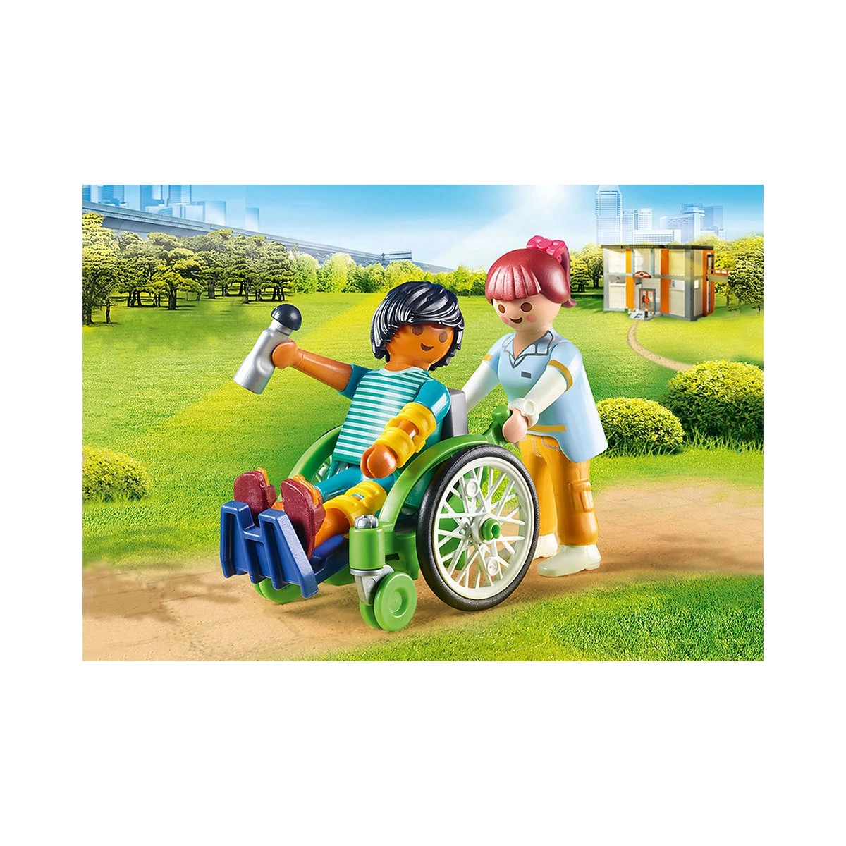 PLAYMOBIL ΑΣΘΕΝΗΣ ΜΕ ΚΑΡΟΤΣΑΚΙ 70193