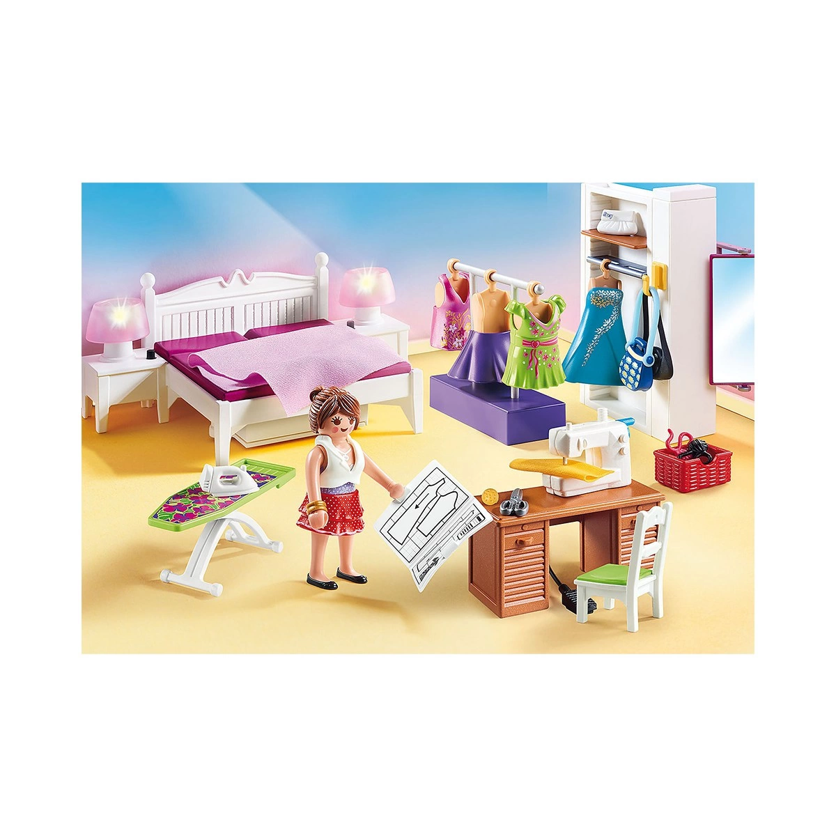 PLAYMOBIL ΥΠΝΟΔΩΜΑΤΙΟ ΜΕ ΑΤΕΛΙΕ ΡΑΠΤΙΚΗ 70208