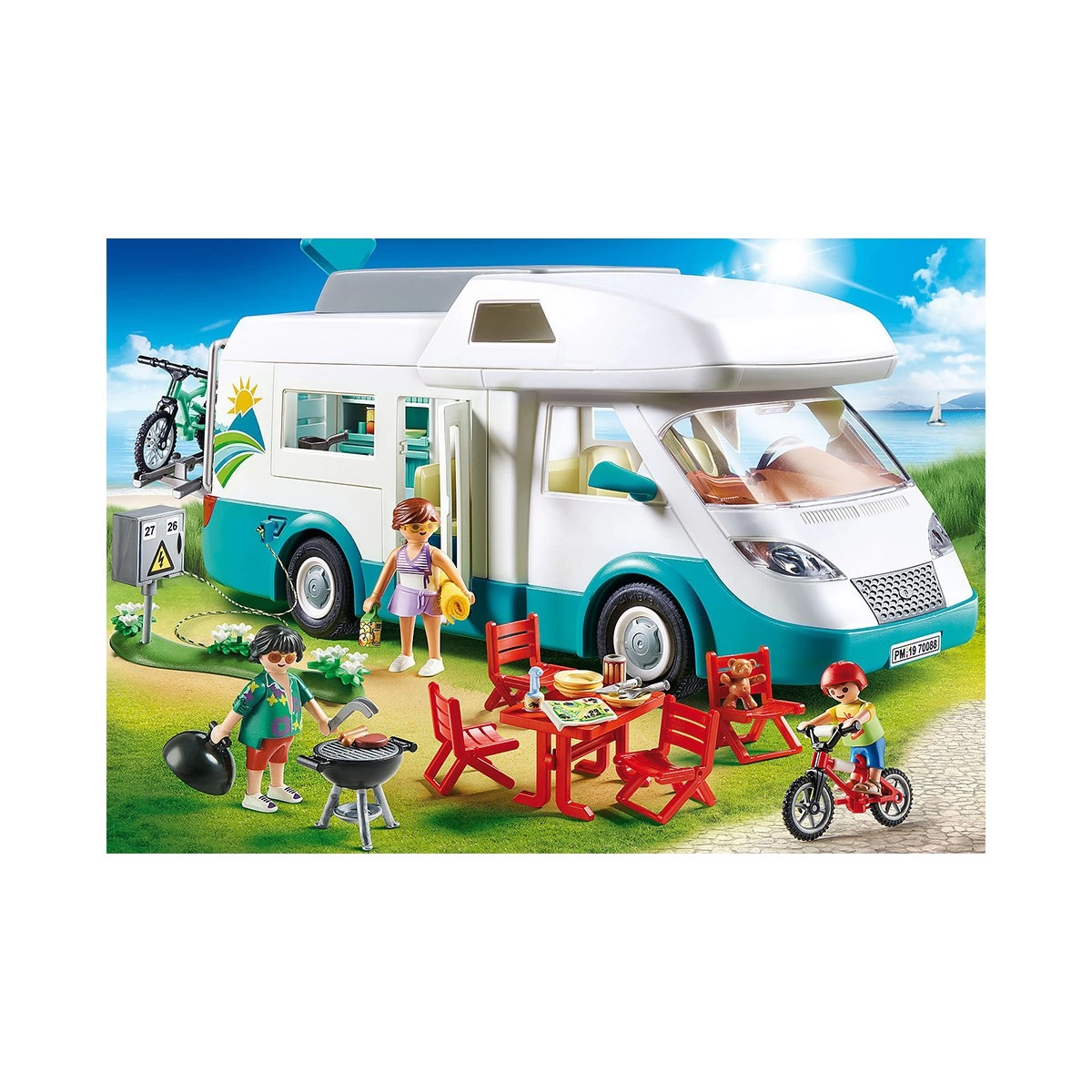 PLAYMOBIL ΑΥΤΟΚΙΝΟΥΜΕΝΟ ΟΙΚΟΓΕΝΕΙΑΚΟ ΤΡΟΧΟΣΠΙΤΟ 70088