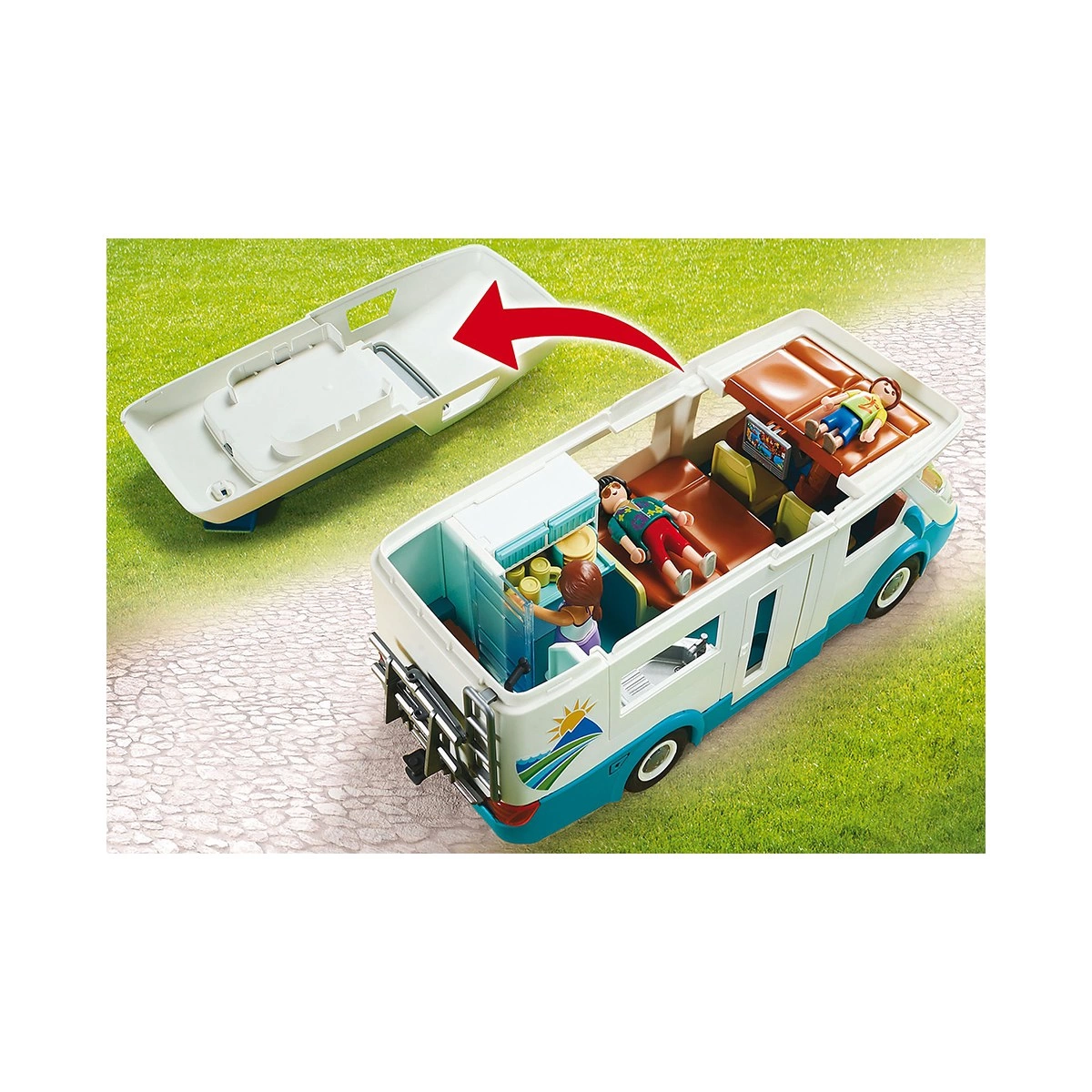 PLAYMOBIL ΑΥΤΟΚΙΝΟΥΜΕΝΟ ΟΙΚΟΓΕΝΕΙΑΚΟ ΤΡΟΧΟΣΠΙΤΟ 70088