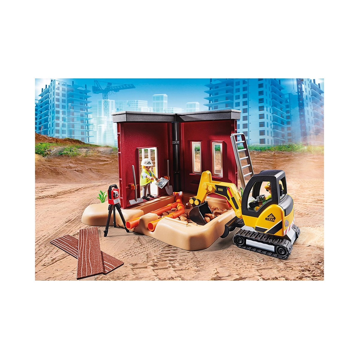 PLAYMOBIL ΜΙΚΡΟΣ ΕΚΣΚΑΦΕΑΣ ΜΕ ΕΡΠΥΣΤΡΙΕΣ ΚΑΙ ΔΟΜΙΚΑ ΣΤΟΙΧΕΙΑ 70443