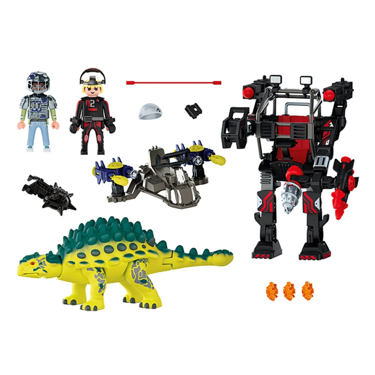 PLAYMOBIL ΑΓΚΥΛΟΣΑΥΡΟΣ ΜΕ ΜΑΧΗΤΗ ΕΝΑΝΤΙΟΝ ΡΟΜΠΟΤ 70626