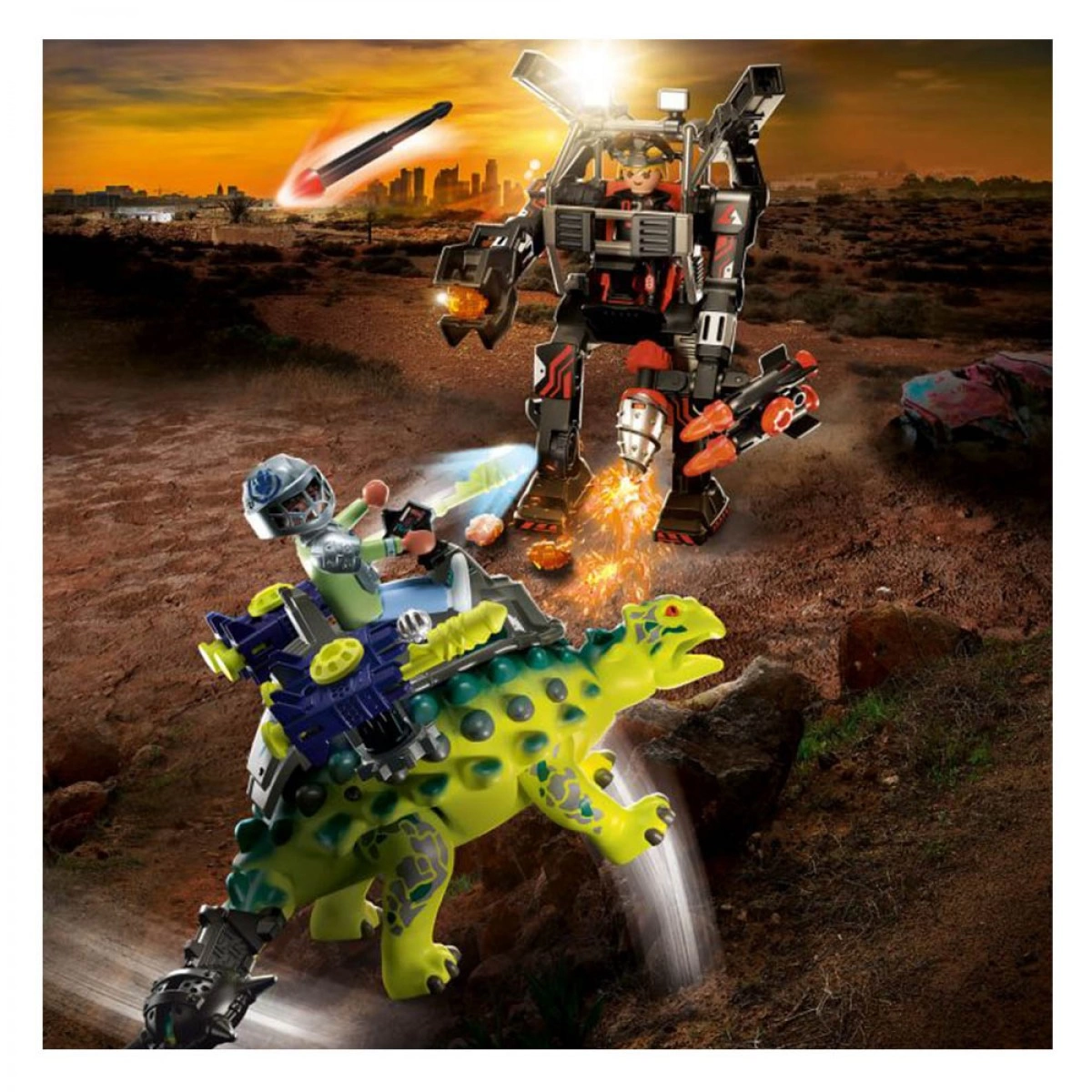 PLAYMOBIL ΑΓΚΥΛΟΣΑΥΡΟΣ ΜΕ ΜΑΧΗΤΗ ΕΝΑΝΤΙΟΝ ΡΟΜΠΟΤ 70626