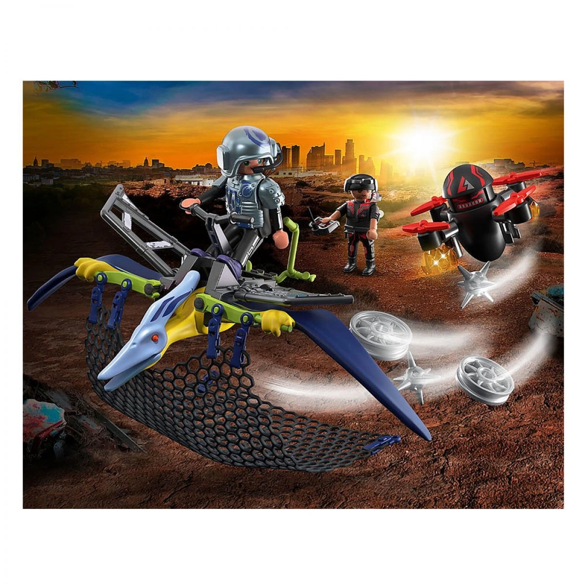 PLAYMOBIL ΠΤΕΡΟΔΑΧΤΥΛΟΣ ΚΑΙ ΜΑΧΗΤΕΣ ΜΕ DRONE 70628