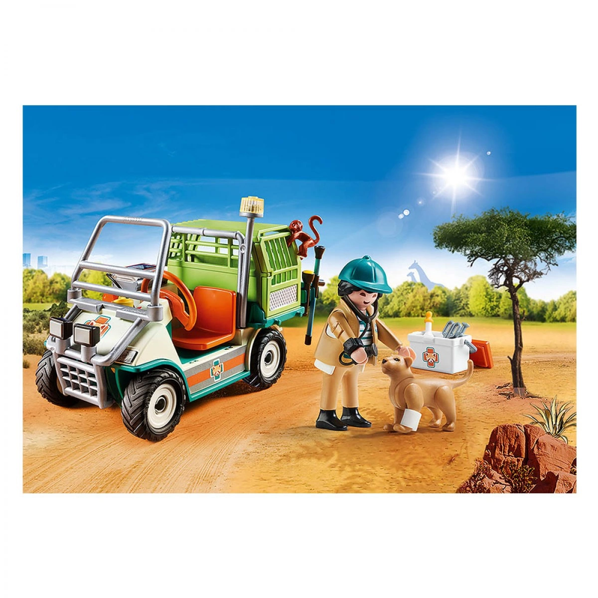 PLAYMOBIL ΚΤΗΝΙΑΤΡΟΣ ΜΕ ΟΧΗΜΑ ΖΩΟΛΟΓΙΚΟΥ ΚΗΠΟΥ 70346