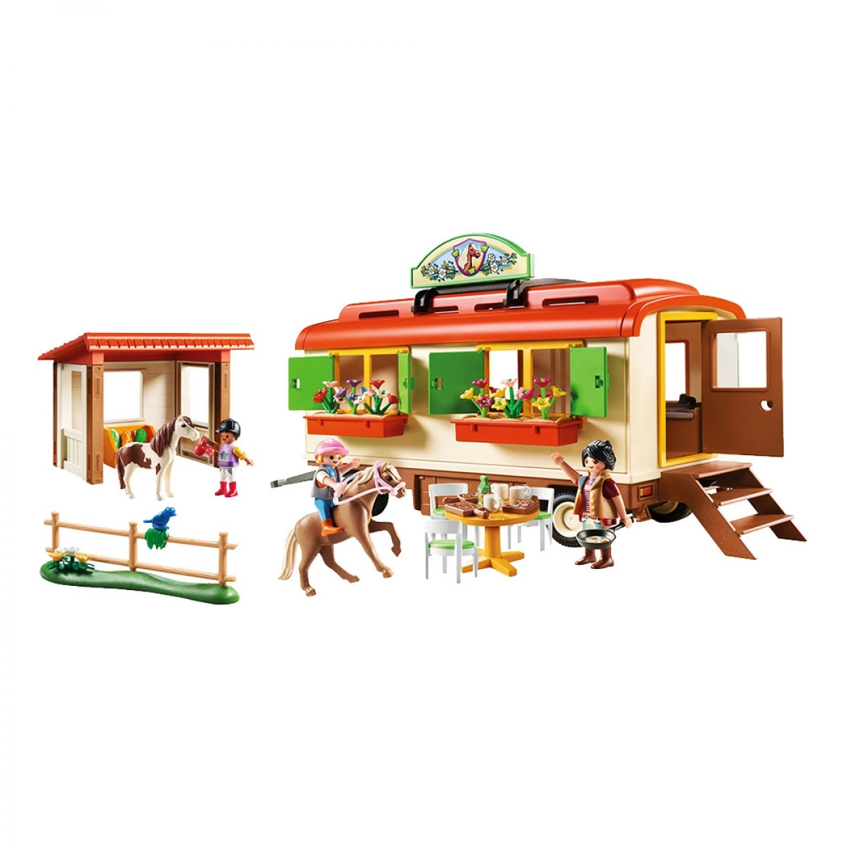 PLAYMOBIL ΚΑΤΑΣΚΗΝΩΣΗ ΜΕ ΤΡΟΧΟΣΠΙΤΟ ΚΑΙ ΠΟΝΥ 70510