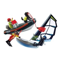 PLAYMOBIL ΔΙΑΣΩΣΗ ΙΣΤΙΟΦΟΡΟΥ ΜΕ ΦΟΥΣΚΩΤΟ ΣΚΑΦΟΣ 70141