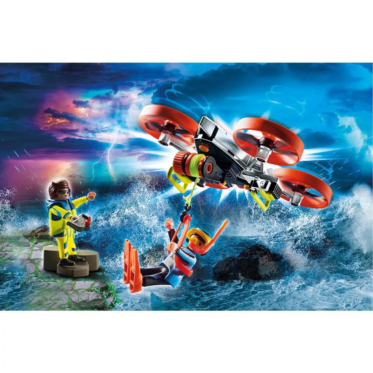 PLAYMOBIL ΕΠΙΧΕΙΡΗΣΗ ΔΙΑΣΩΣΗΣ ΔΥΤΗ ΜΕ DRONE 70143