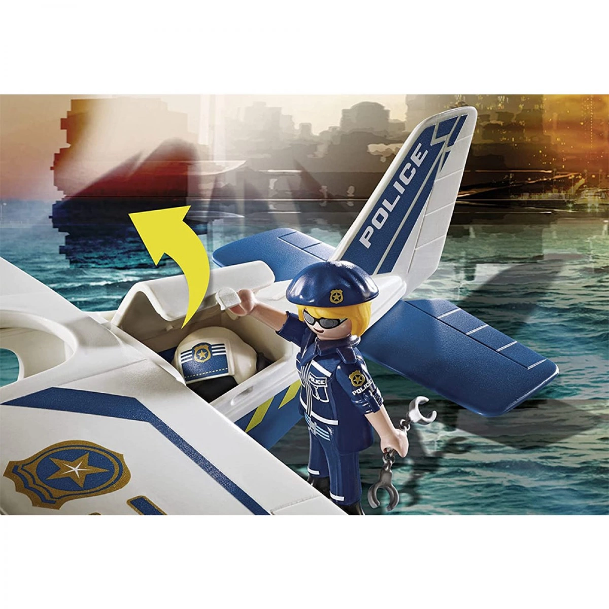 PLAYMOBIL ΚΑΤΑΔΙΩΞΗ ΛΑΘΡΕΜΠΟΡΟΥ ΑΠΟ ΑΣΤΥΝΟΜΙΚΟ ΥΔΡΟΠΛΑΝΟ 70779