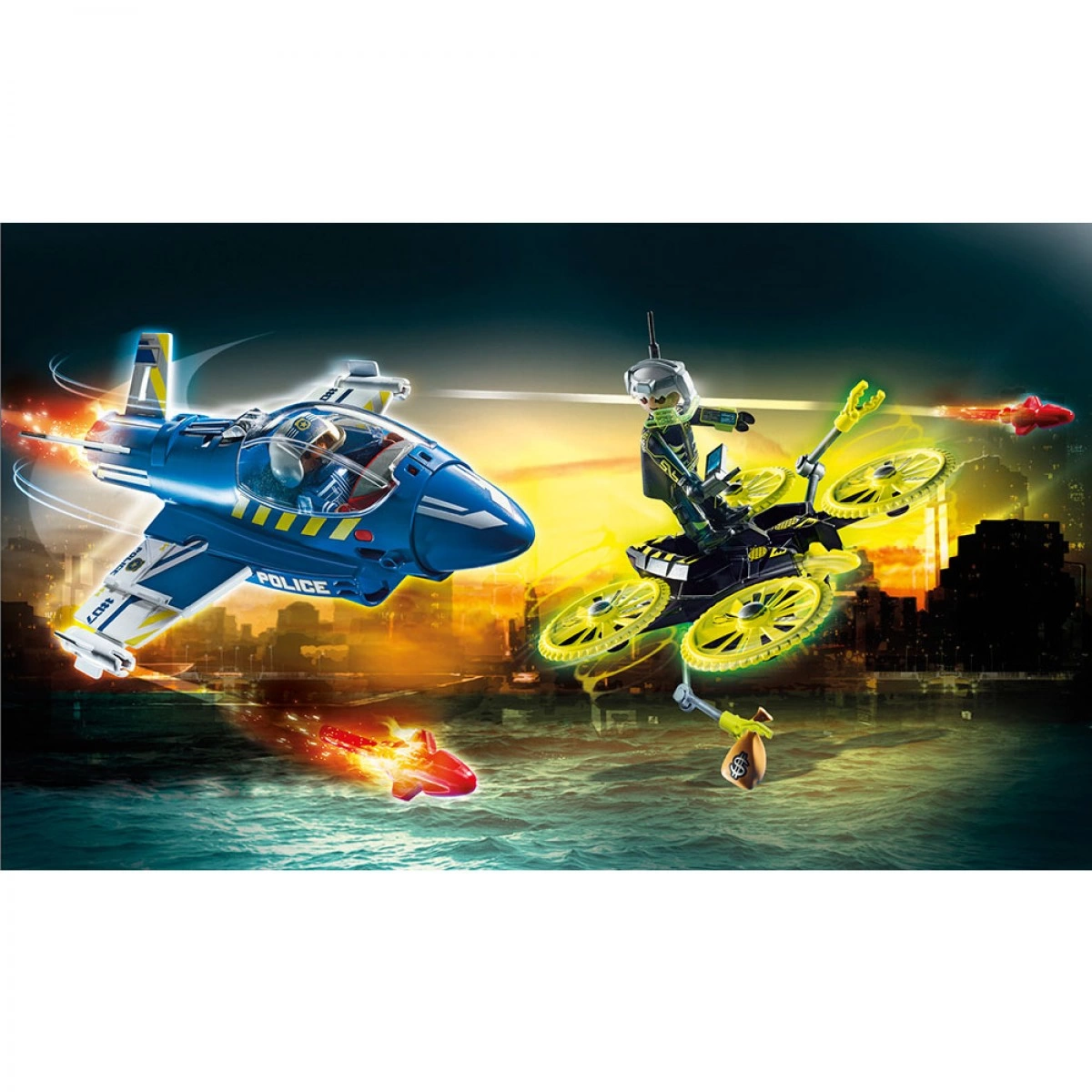 PLAYMOBIL ΚΑΤΑΔΙΩΞΗ DRONE ΑΠΟ ΑΣΤΥΝΟΜΙΚΟ ΤΖΕΤ 70780