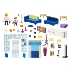 PLAYMOBIL  MODERN LIVING ROOM 70989