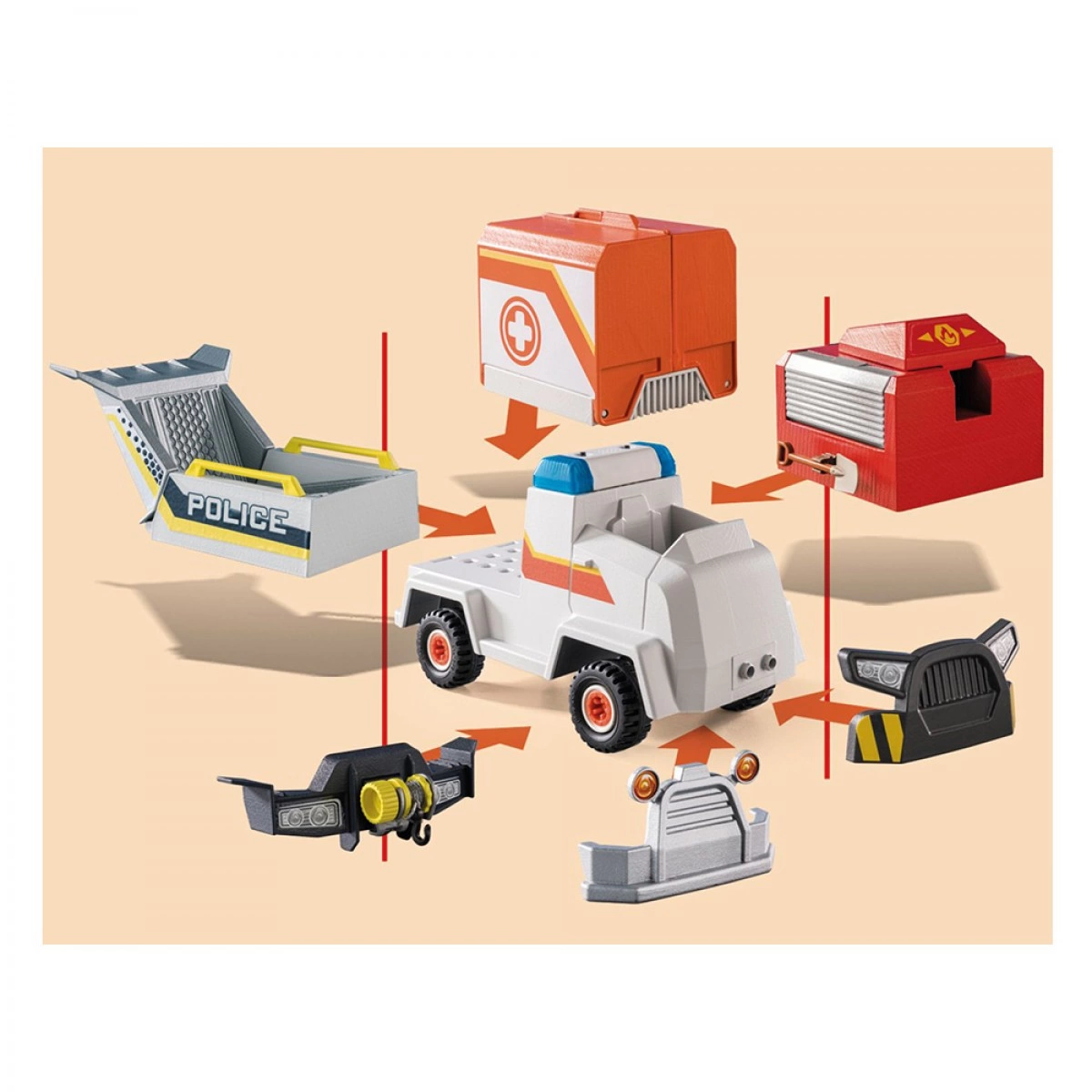 PLAYMOBIL DUCK ON CALL-ΟΧΗΜΑ ΠΡΩΤΩΝ ΒΟΗΘΕΙΩΝ 70916