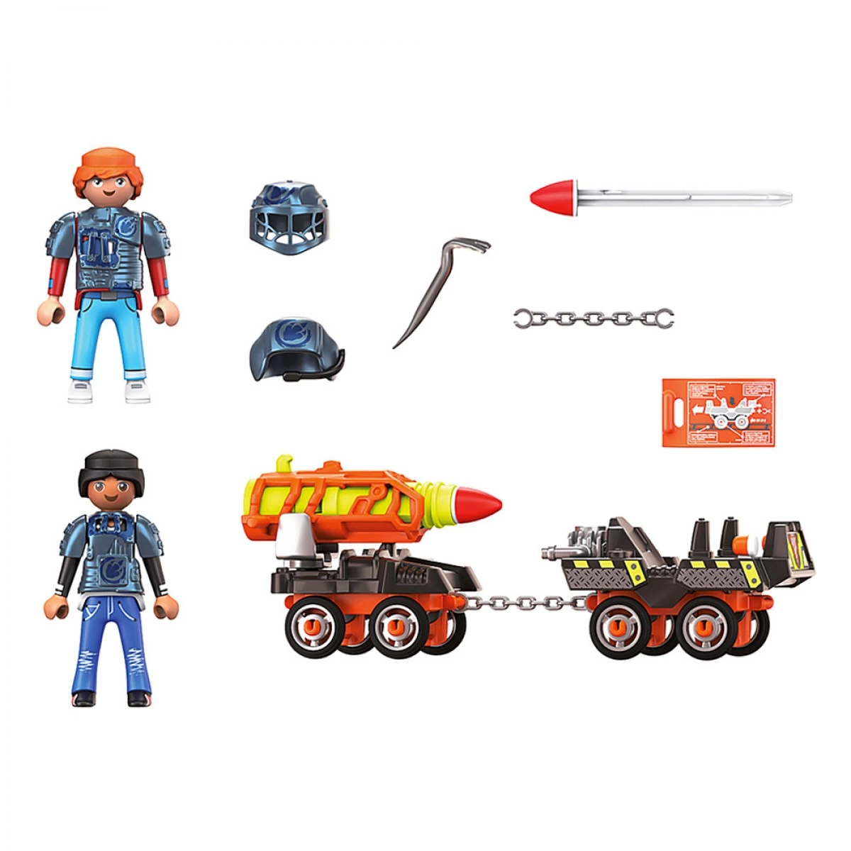 PLAYMOBIL ΜΑΧΗΤΕΣ ΜΕ ΟΧΗΜΑ ΜΕΤΑΦΟΡΑΣ ΠΥΡΑΥΛΩΝ 70929