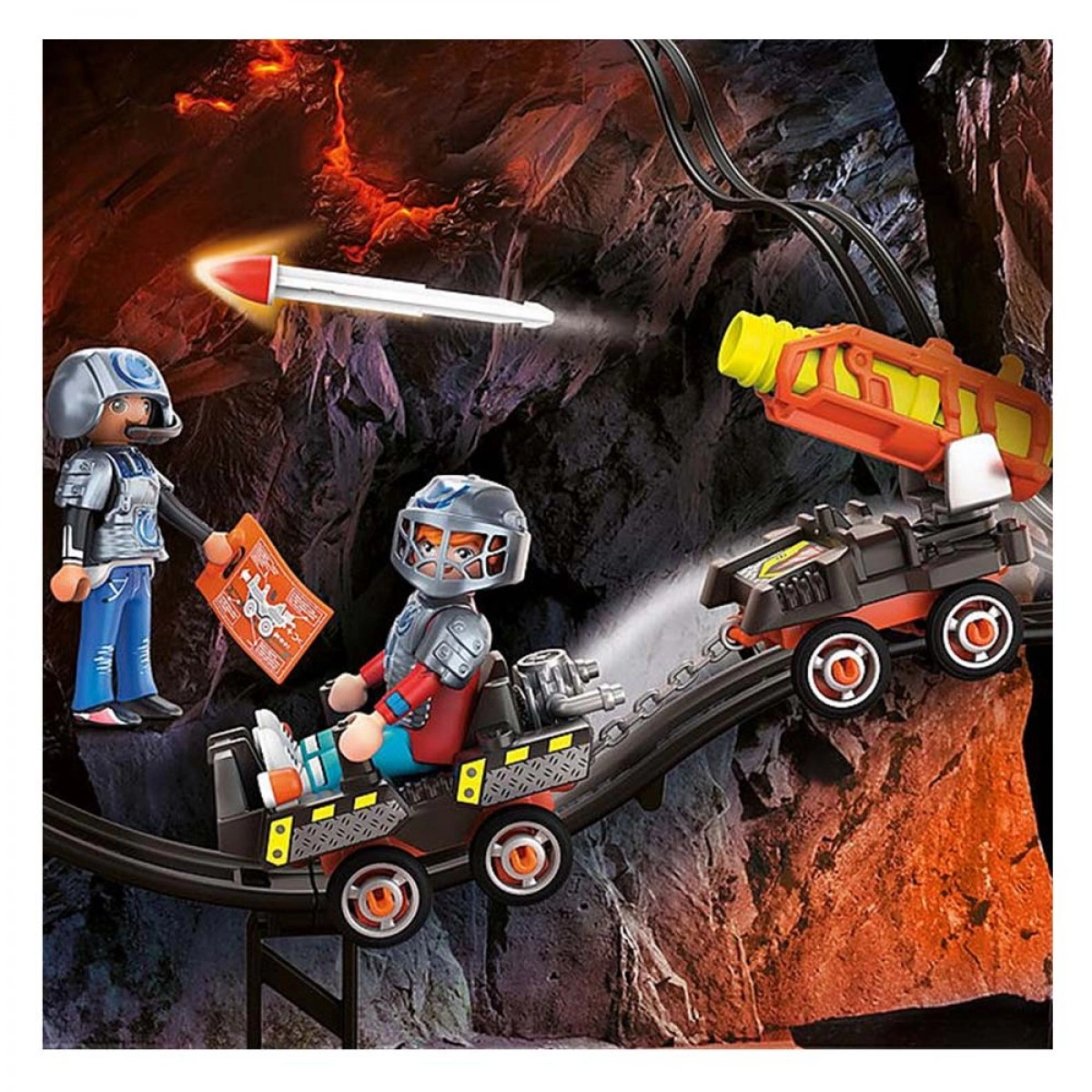 PLAYMOBIL ΜΑΧΗΤΕΣ ΜΕ ΟΧΗΜΑ ΜΕΤΑΦΟΡΑΣ ΠΥΡΑΥΛΩΝ 70929